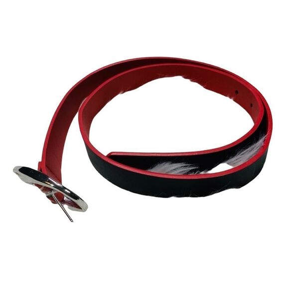Express Red & Black Reversible Oval Buckle Belt- M - Picture 11 of 14